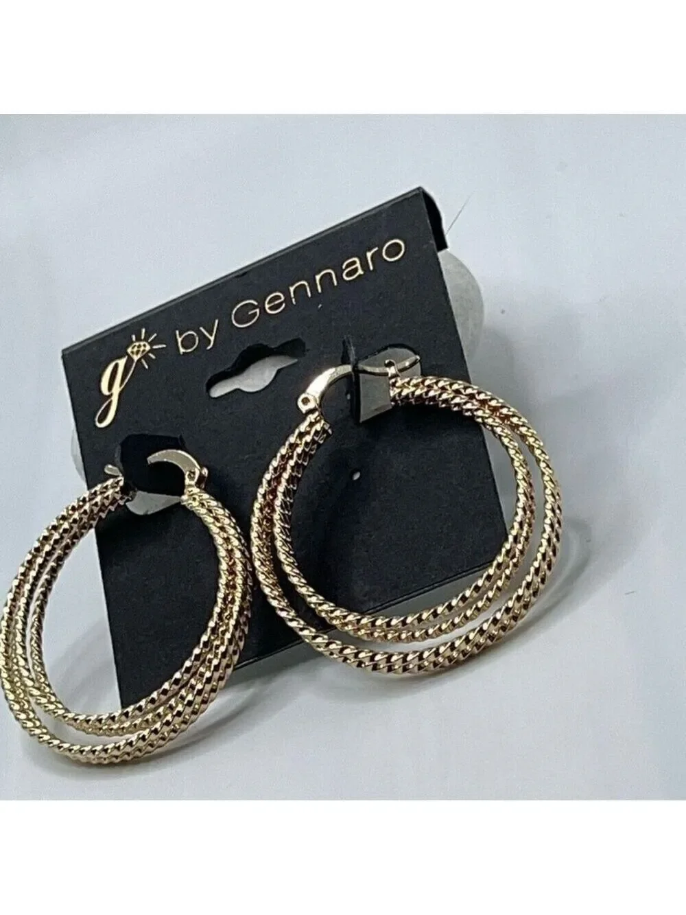 G by Gennaro Gold Triple Strand Hoop Earrings $16ea / 3 for $25